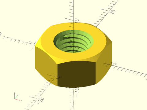 threaded\_nut() Example 1