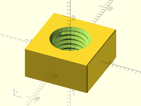 threaded\_nut() Example 3