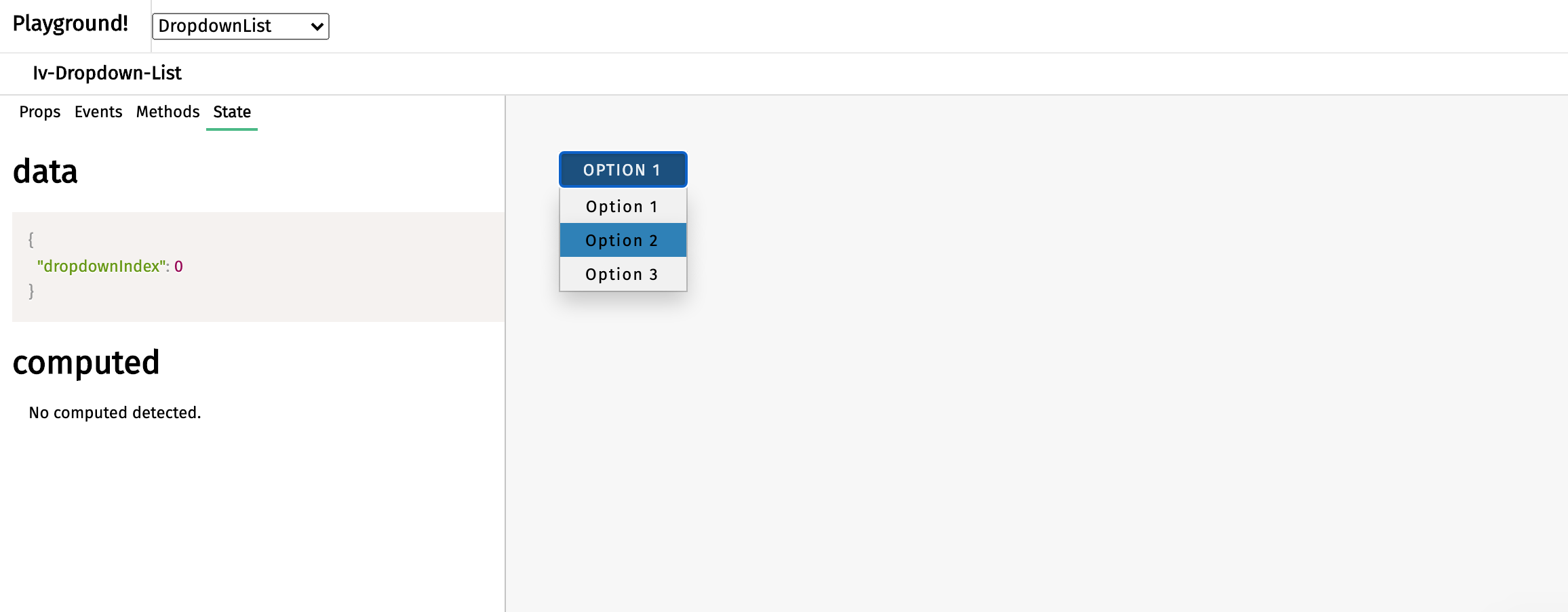 Dropdown List